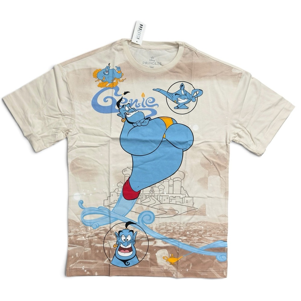 Disney Aladdin Genie Jumbo Print Womens Shirt Size S BoxLunch
